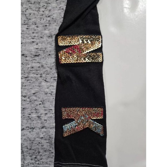 Victoria's Secret Pink Racerback Tank Top Gray with Bling Sequins Large NWT NEW - Picture 3 of 6